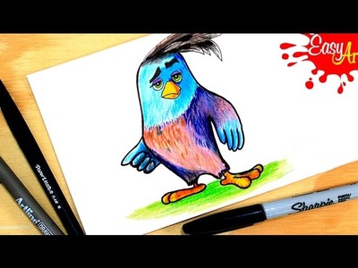 How to Draw Angry Birds  PAR 2( Angry Birds movie). Como dibujar los angry birds