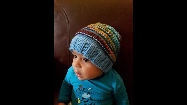 How to knit baby hat from 6 to 12 months