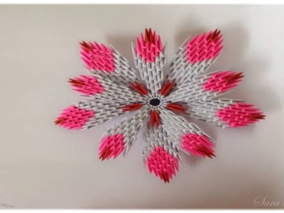 How to make 3d origami flower