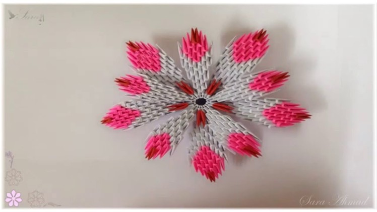 How to make 3d origami flower