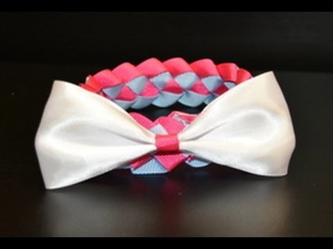 How to make a diamond weave bun wrap with a bow