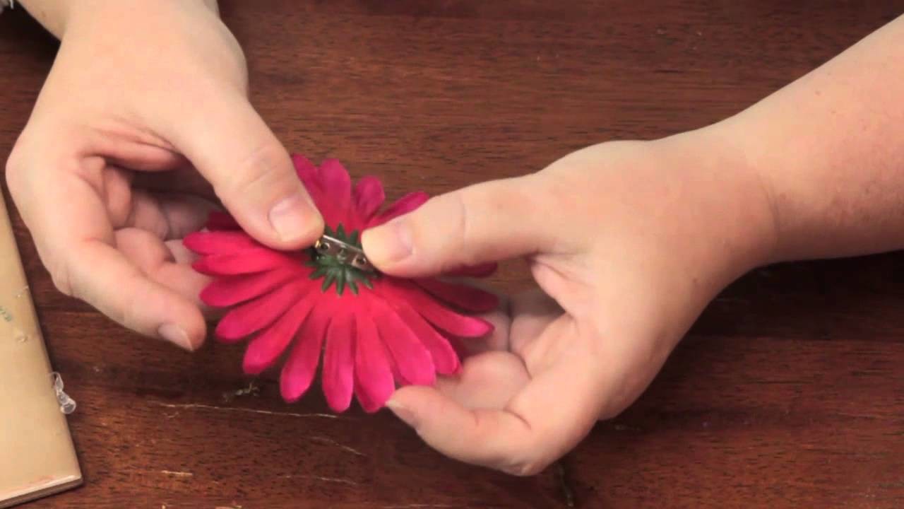 How to Make a Fake Flower Brooch Hairpin : Jewelry & Other Cool Crafts