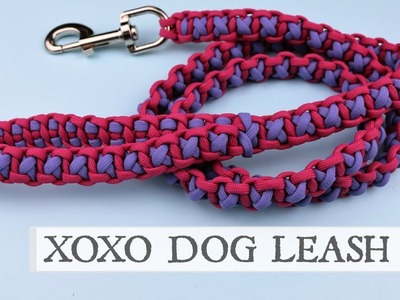 HOW TO MAKE AN 'XOXO' DOG LEASH PARACORD TUTORIAL!!