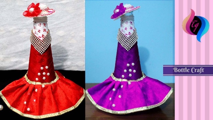 How to make bottle decorations - Wedding dress wine bottle cover pattern - Dress wine bottle cover