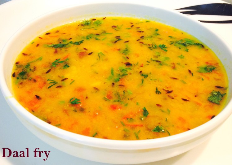 How to Make Dal Fry -Toor, Yellow lentils Recipe- Simple and Easy Dal Fry Recipe