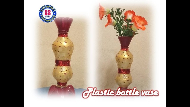How To Make Flower Vase From Plastic Bottle.Best out of waste
