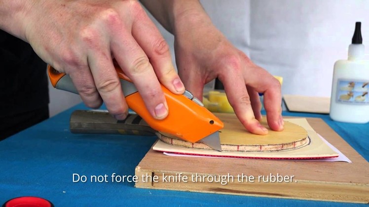 How to make up your table tennis bat (using water based glue)
