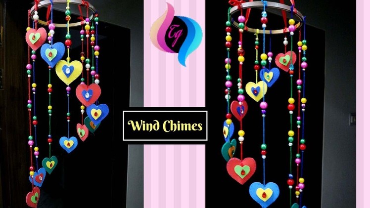How to make wind chimes out of paper - Paper wind chimes craft - Paper wall hanging ideas