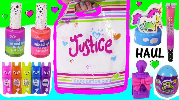 JUSTICE HAUL 2! School Supplies & Makeup BAGS! Tie Dye Nail Polish  Lip Gloss Party Pack! CUTE PENS!