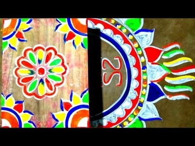 Laxmi puja special rangoli designs for pooja room. Kolam designs