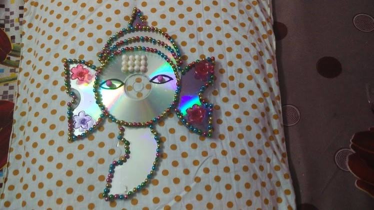 Lord Ganesha made of only CDs, || DIY || art with neha ||