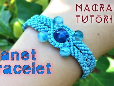 Macrame tutorial: The planets bracelet