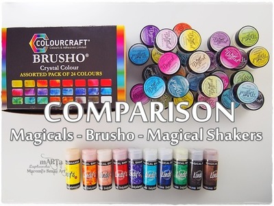 Magicals vs Brusho vs Magical Shakers Comparison ♡ Maremi's Small Art ♡