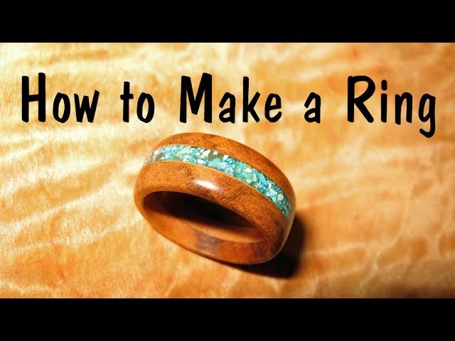 Make a wooden Ring with Turquoise Inlay. How To
