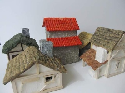 Medieval Village Part 3 Casting the Roofs