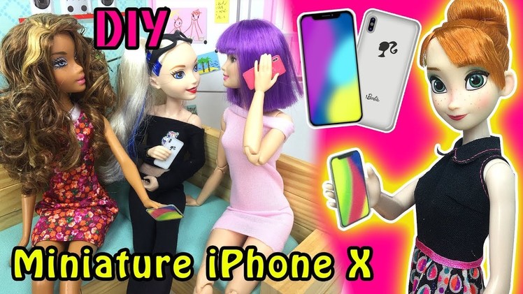 New iPhone X - DIY Miniature Doll Smart Phone - Easy Barbie Doll Crafts
