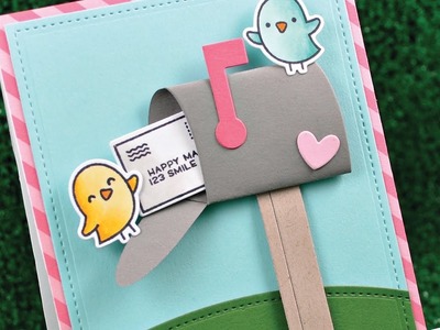 NEW Lawn Fawn Valentine's: A Happy Mail Card with Kelly Marie Alvarez!