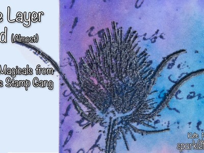 One Layer Card with Magical Watercolours from Lindy's Stamp Gang