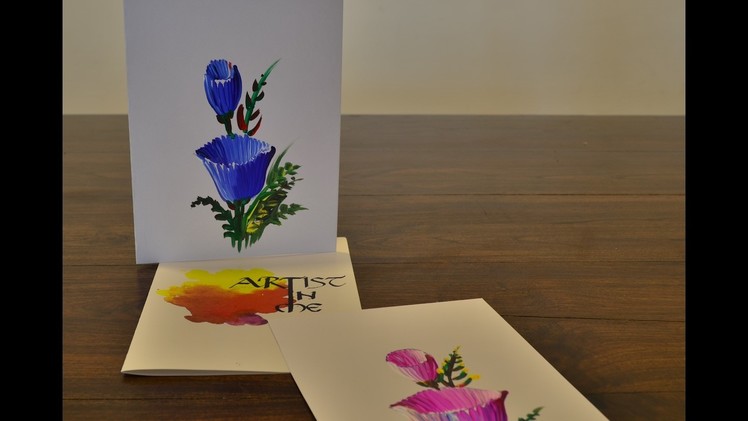 One Stroke Painting to make Beautiful Flower