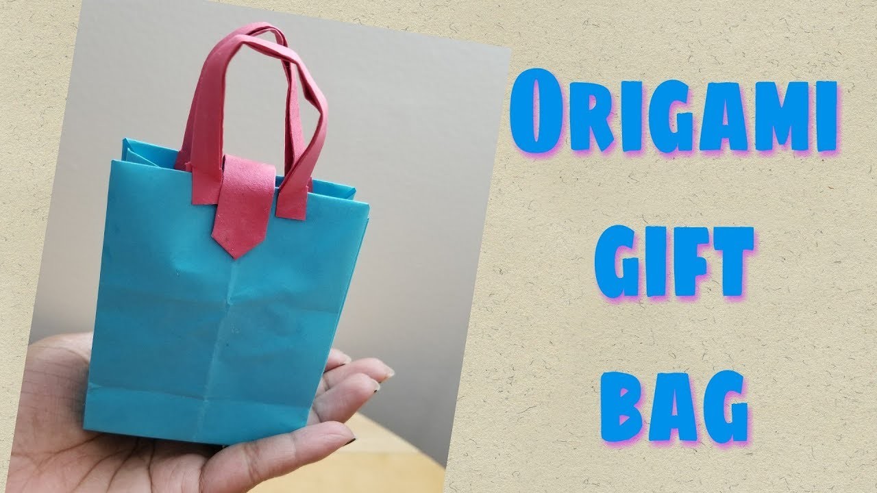 Origami gift bag, gift card holder DIY, Paper gift bag, origami ...