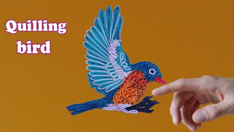 Quill paper | How to make a Beautiful Quilling Bird | Paper Quilling Art