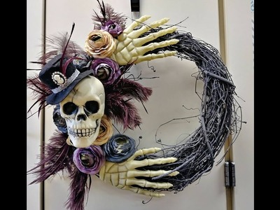 Spooky Halloween Skull Wreath