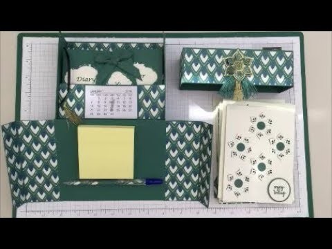 Stationary Gift Box Tutorial Cards, Envelopes, Diary, Notepad and Post-it  Set Stampin Up