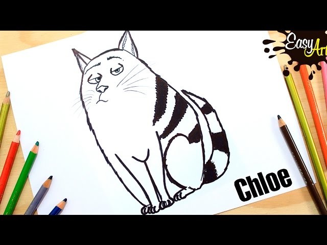 The Secret Life of Pets│Cómo Dibujar al Gato Chlon │How to draw a cat Chlon