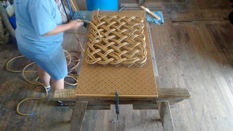 Time lapse making a rope mat