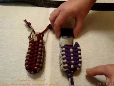 Two Paracord Pouches - One for a Knife - One for a Zippo Lighter