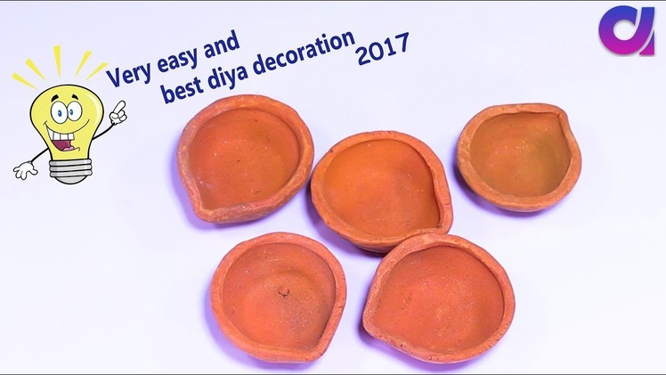 Very easy unique diya decoration at home | Decoration for diwali | Artkala 320