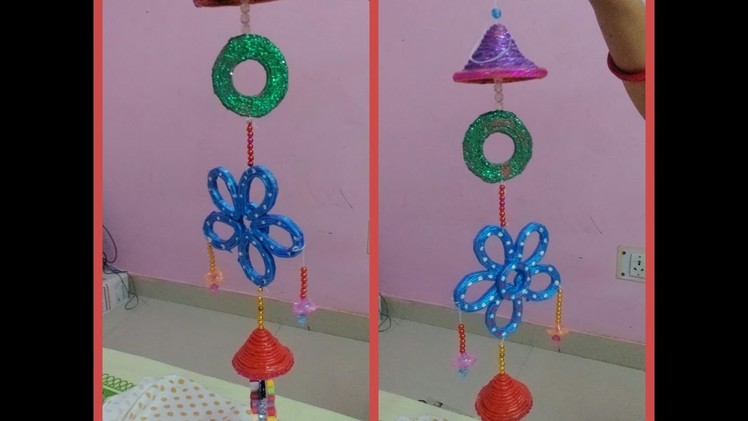 Wind chimes with newspaper Best out of waste. DIY || art with neha 57 ||