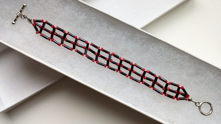15 minutes DIY beaded bracelet .Beginner's bead pattern