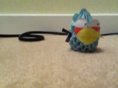 3D Origami Blue Angry Bird