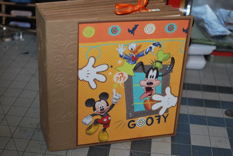 6 x 6 Disney Scrapbook, Bright and Happy Mickey, Minnie and the gang. (Sold)