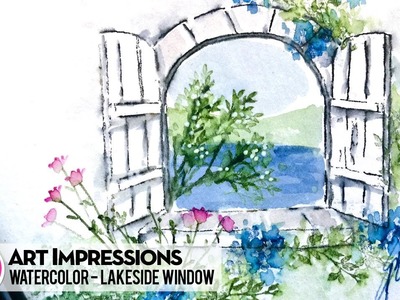 Ai Watercolor - Lakeside Window