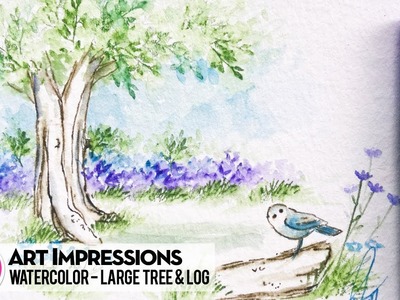 Ai Watercolor - Large Tree & Log