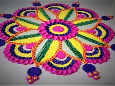 Beautiful and Creative Multicolored Rangoli Designs.Easy Rangoli by Shital Mahajan.