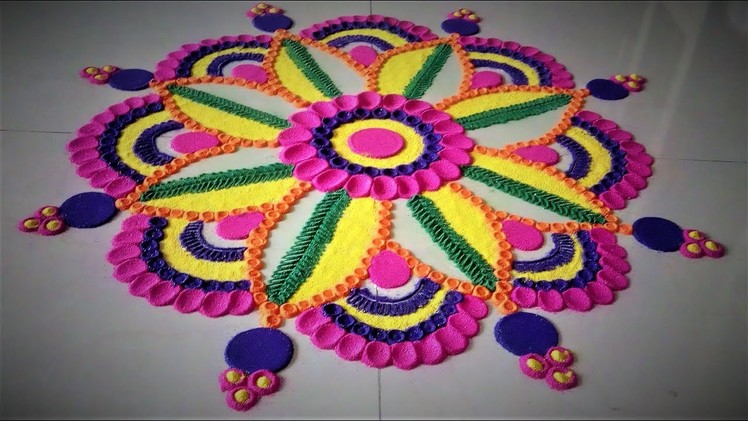 Beautiful and Creative Multicolored Rangoli Designs.Easy Rangoli by Shital Mahajan.