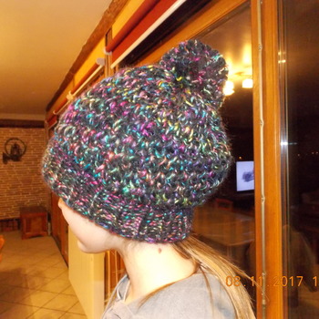 Bonnet en laine fait maison - Point Grenouille