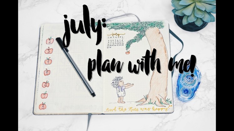 Bullet Journal | July plan with me!