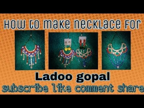 Diamond necklace {How to make heavy jarkan necklace for ladoo gopal}