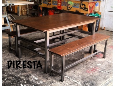 ???? DiResta Matt makes a modern steel.pine table