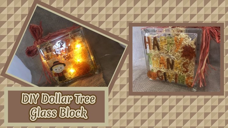 DIY Dollar Tree Glass Block