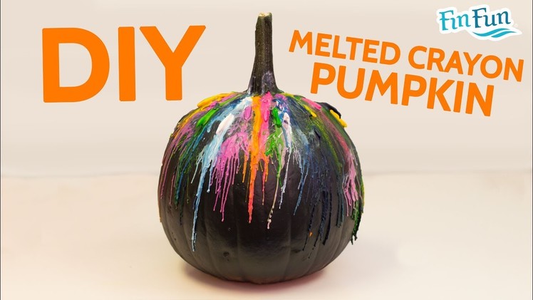 DIY Melted Crayon Halloween Pumpkin | Fin Fun Mermaid Art