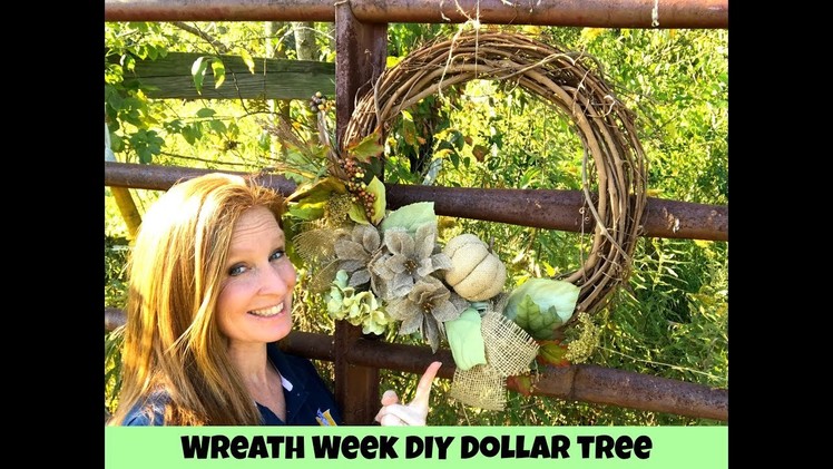 Dollar Tree Wreath DIY. WREATH WEEK!!