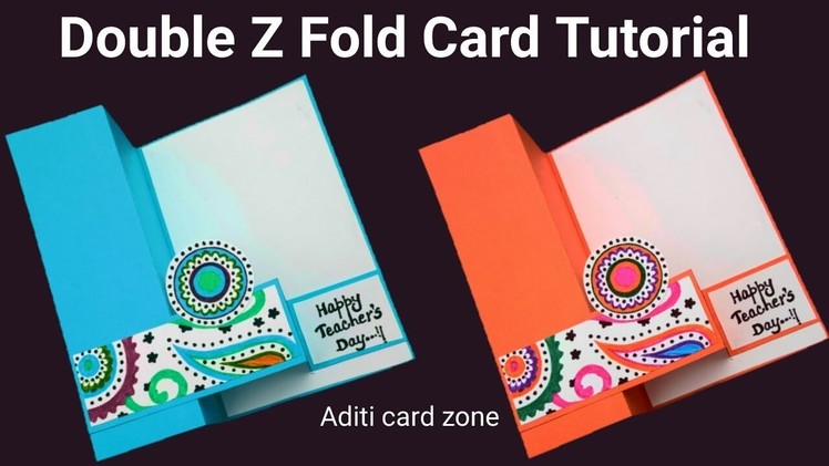 Double Z fold card tutorial | Diy scrapbook |