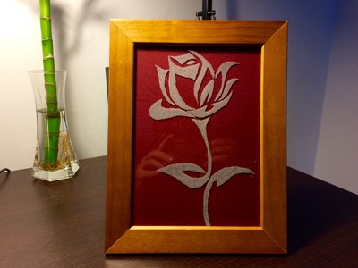 Engraving Glass Rose by hand