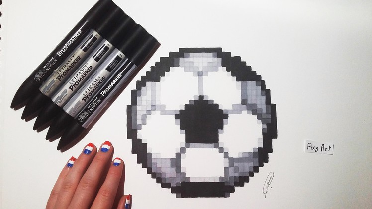 Euro 2016 - Soccer Ball Drawing (Pixel Art)