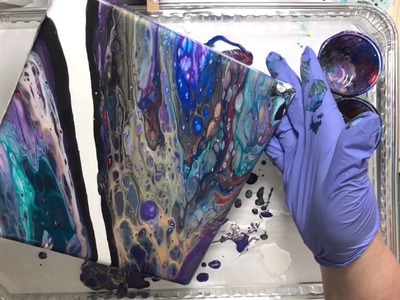 Fluid Acrylic Pouring with Double Flip Cup